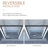 56 - 60"x70" Shower Door, Aluminum Alloy Frame, Double Sliding, 8mm Tempered Glass, Black Hardware, Bathroom, Waterproof, Simple Install Procedure Enclosure, Matte Black, Effortless Way