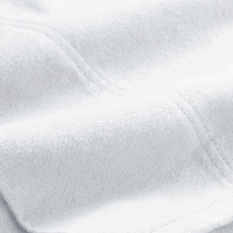 Housse de coussin 100% flanelle de coton, Blanc, 2 très grandes taies d'oreiller