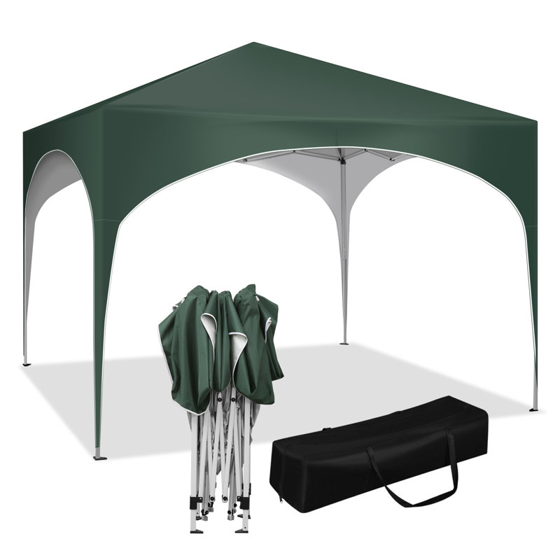 Aralynn 3m W x 3m D Metal Pop-Up Party Tent, Green