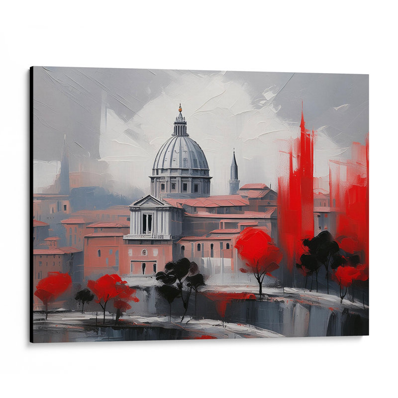 Rome In Crimson, 24" H x 32" W