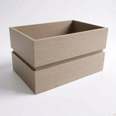 Rectanglar Terrace Planter Tall - Grey Brown