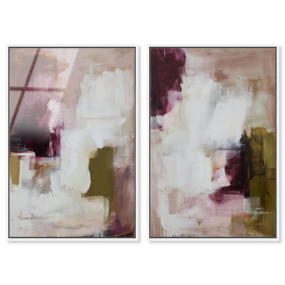 «Velvet Moss Duo», reproduction d'art acrylique à motif acrylique par Art Remedy, prête à être accrochée, 24 x 36