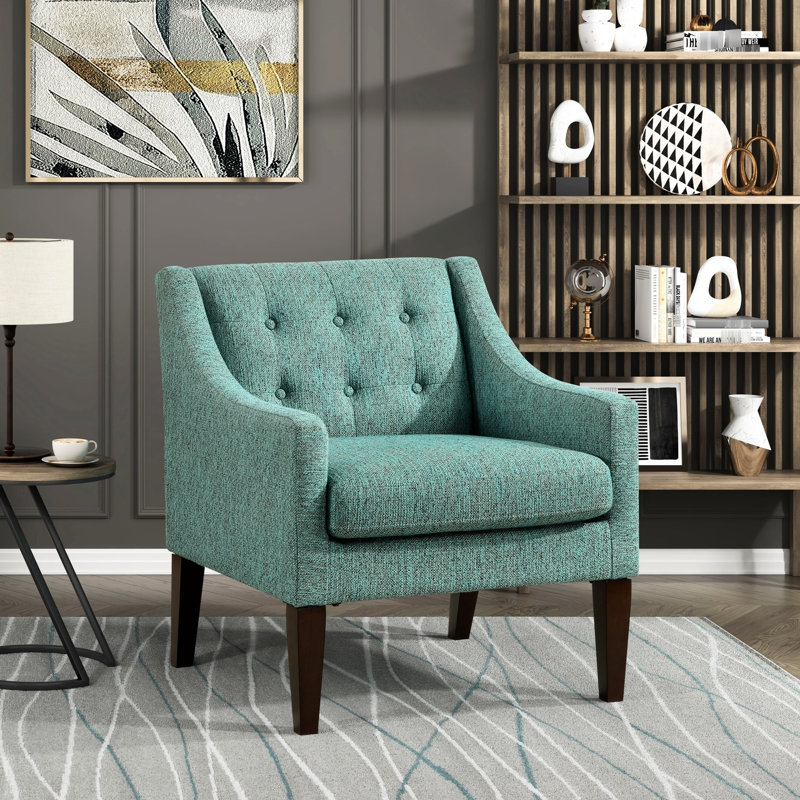 Élégante chaise d'appoint avec une base de siège en contreplaqué et une structure confortable en mousse robuste, Vert