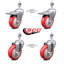 Ensemble de roulettes à tige filetée 4 po-101282623