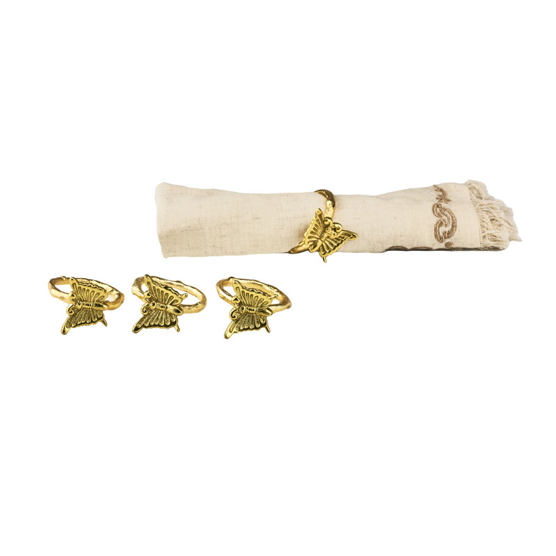 Monarch Butterfly Napkin Ring Set
