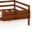 Twin Size Wood Platform Bed With Sample Bookshelf And Movable Wardrobe, Multifunctional Bed With Built-In Trundle Bed, Walnut