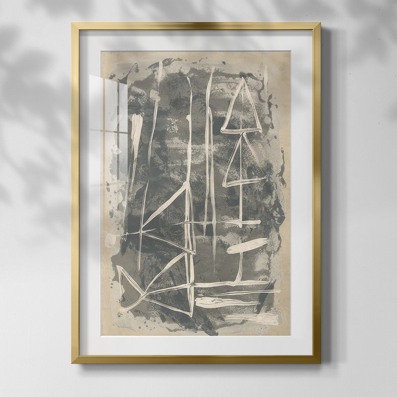 Petal Drift I - impression d'un cadre photo, Papier avec cadre doré, Oui