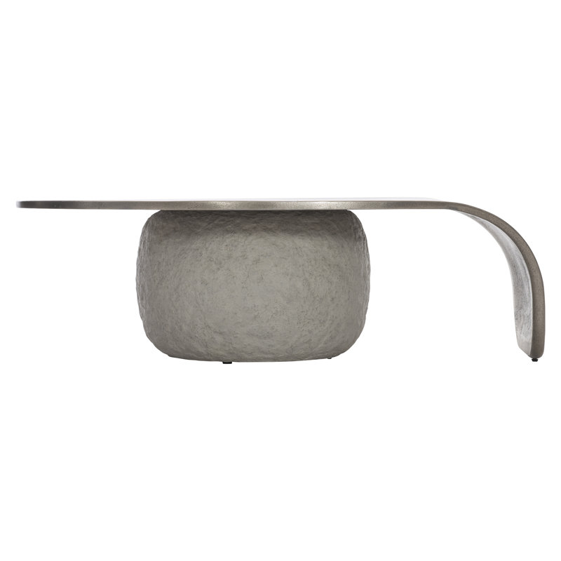 Kaori 52" Gray Transitional Rectangular Metal Coffee Table