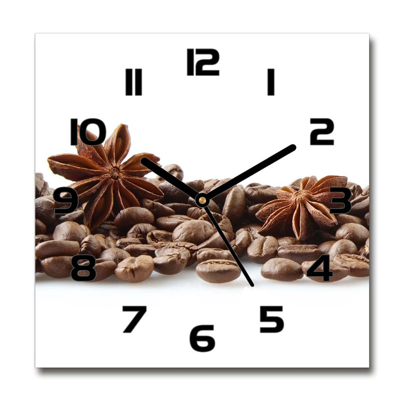 Heurlin Glass Wall Clock, Black/Brown/White