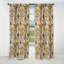 Rideau occultant en velours marbre doré doré et blanc Royal Flower Garden Serenity III-107533853