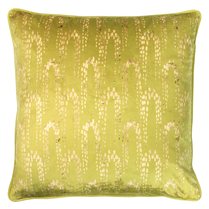 Geometric Square Throw Cushion, Chartreuse