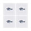 Marine Motif Embroidered Linen Cocktail Napkins
