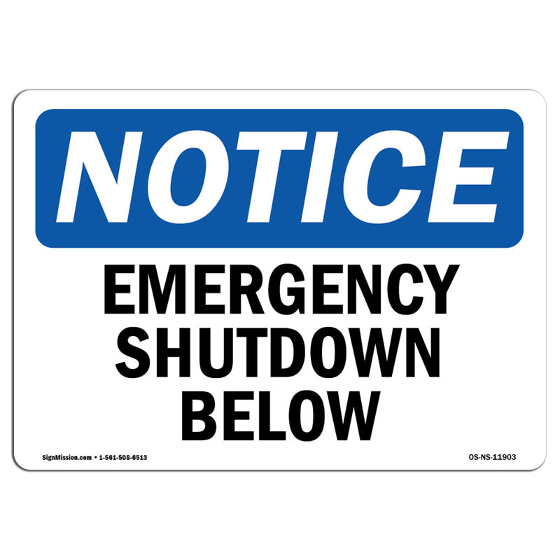 Emergency Shutoff for the Vacuum Sign