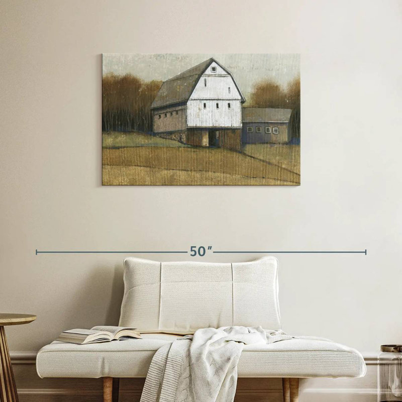 Lilie White Barn View I, 24" H x 36" W
