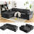 110" L Shaped Modular Sectional Sofa For Living Room-953314117