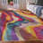 Abstract Libre Multi Waves Stripes Area Rug-235571903