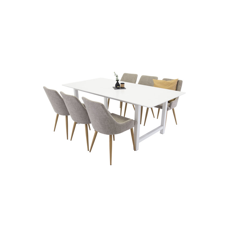 Capirano 6 - Person Dining Set, Light grey