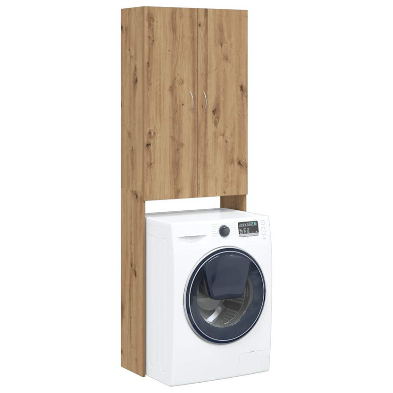 Awaab Solid Wood Linen Cabinet, Artisan Oak