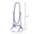 Traditional Queen Anna Style Wood Floor Cheval Mirror, Purple Finish