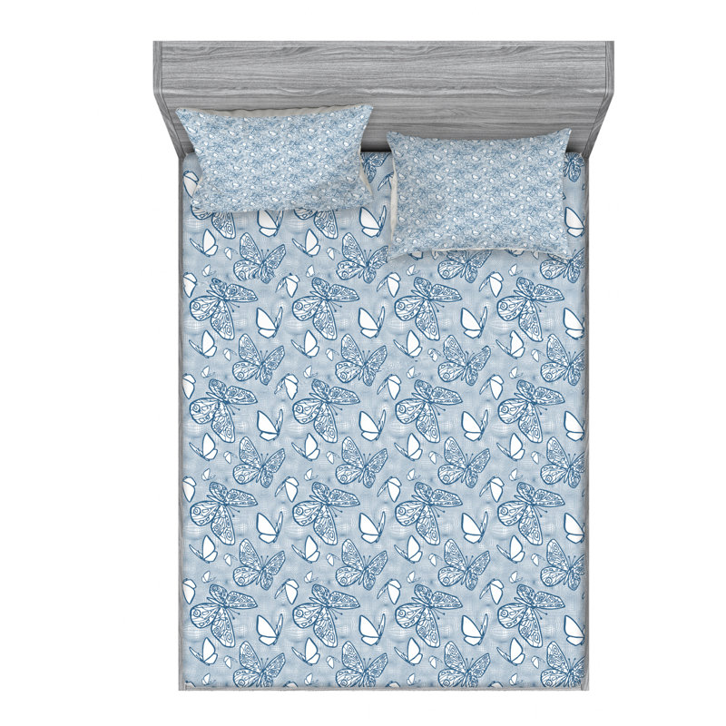 Microfiber Sheet Set, Queen Sheet Set with Fitted Sheet