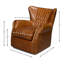 Fauteuil club pivotant en cuir l 32 po Bugatti-97839334