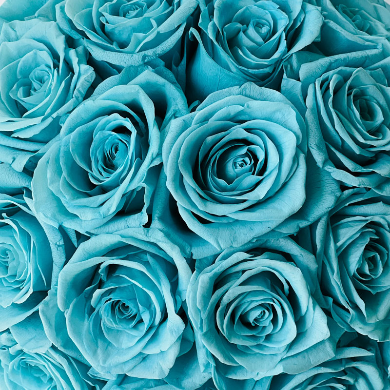 Arrangement de roses en boîte