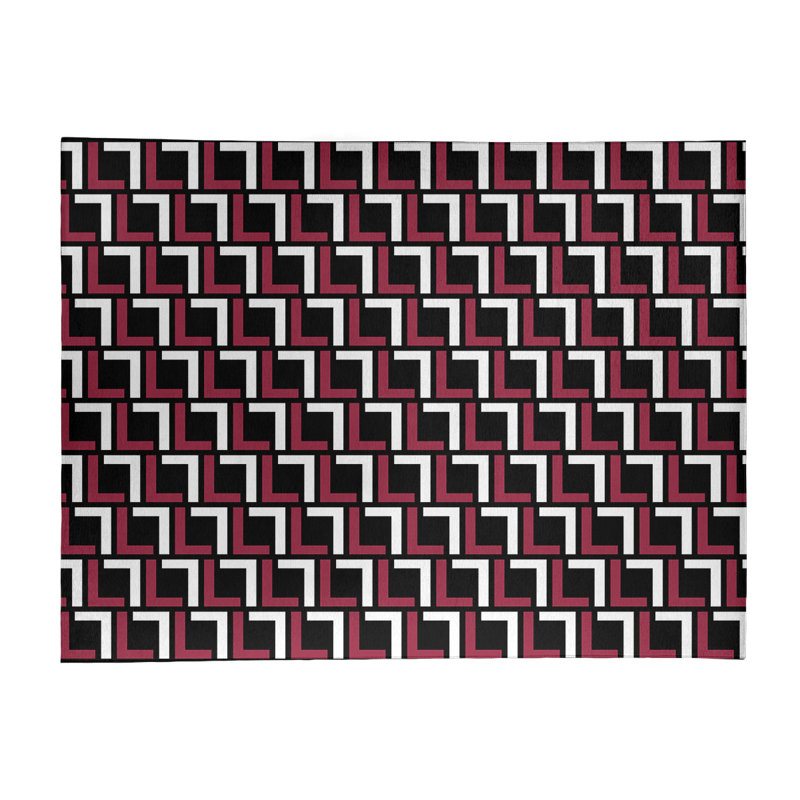 Geometric Indoor Rug, Rectangle 5' x 7'