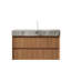Meuble-lavabo moderne 36 po, chêne brun