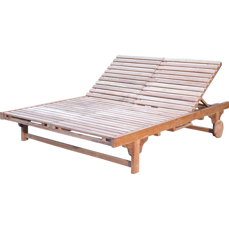 Bel-Air Outdoor Teak Wood Chaise Lounge