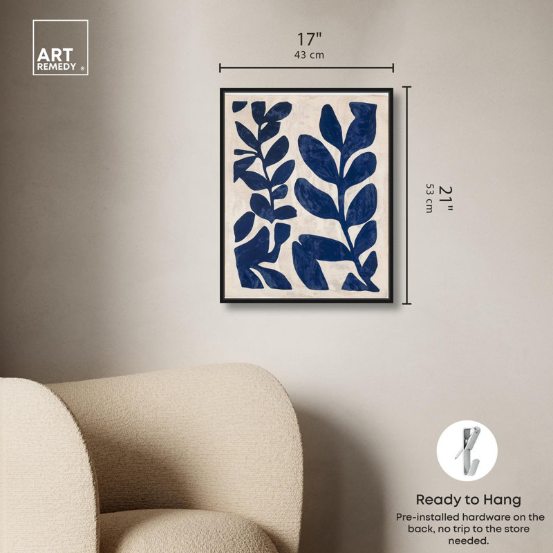 Toile Skyleaf Echo I, art boho moderne par Art Remedy, Cadre noir, H 21 po x l 17 po