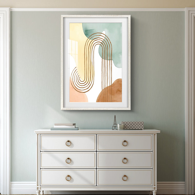 Spring Shapes I - Impression encadrée, H 28,5 po x l 20,5 po, Blanc