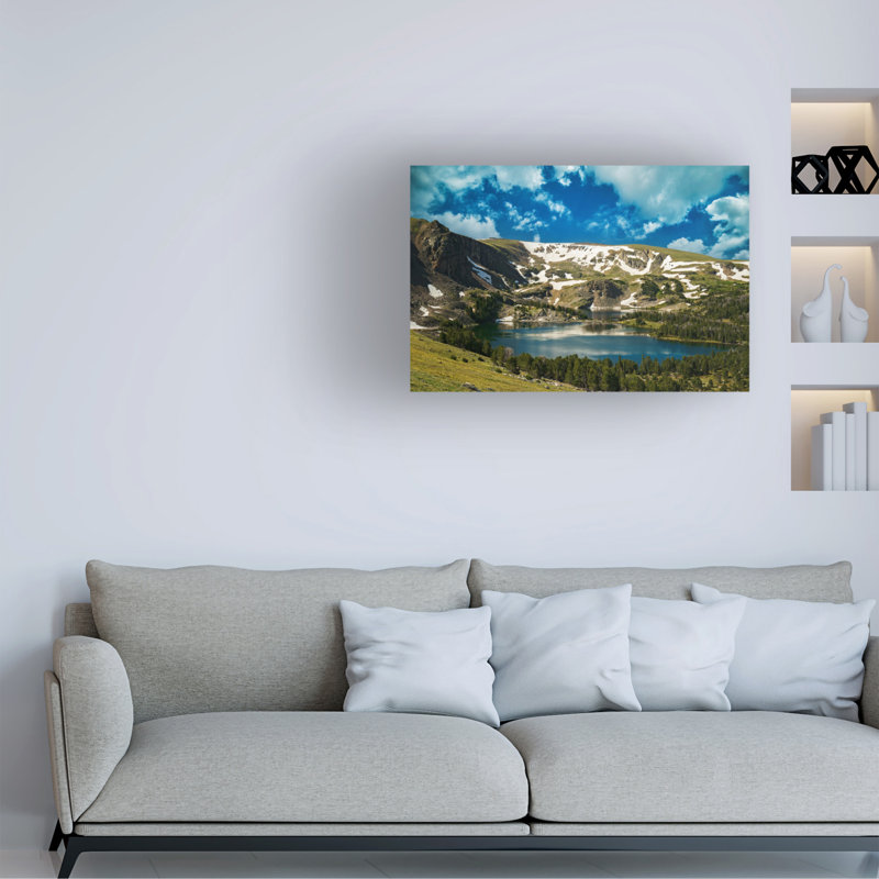 Art mural sur toile tendue - Rick Berk «Twin Lakes», art mural pour le salon, la chambre à coucher ou le bureau - 16 x 24