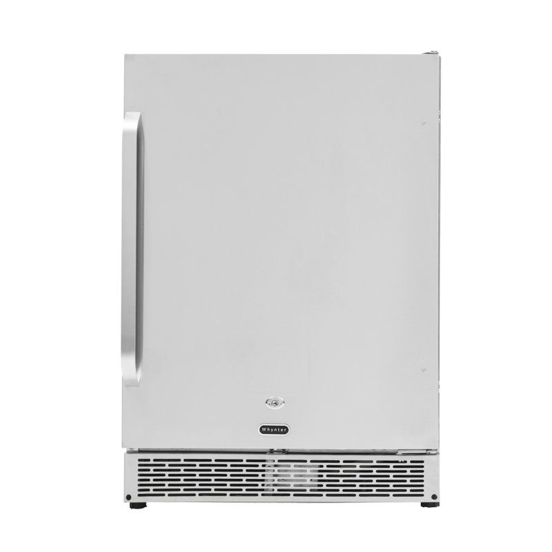 Whynter Outdoor Beverage Cooler Full Stainless Steel 5.3 Cu.ft. with Lock and Caster Wheels