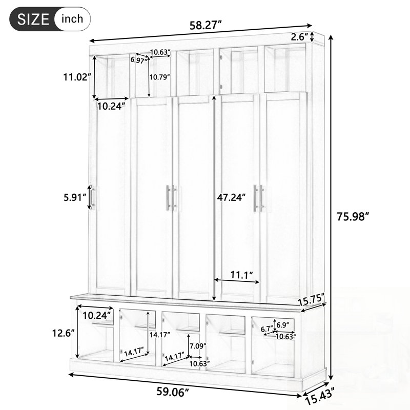 Armoire de rangement Farmhouse, Marine