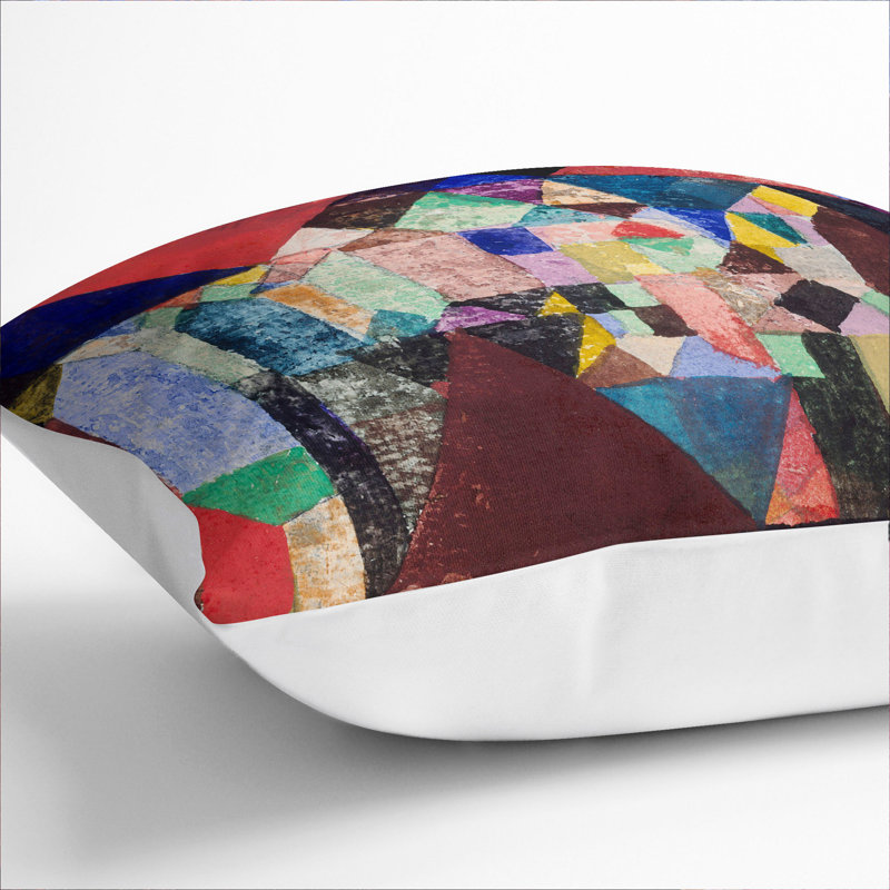 Municipal Jewel By Paul Klee Square Throw Cushion, White, 55cm H x 55cm W x 20cm D