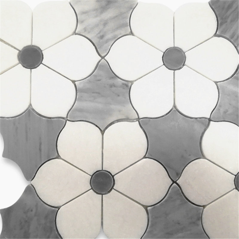 Thassos White Marble 11 in. x 10 in. Polished Marble Tile