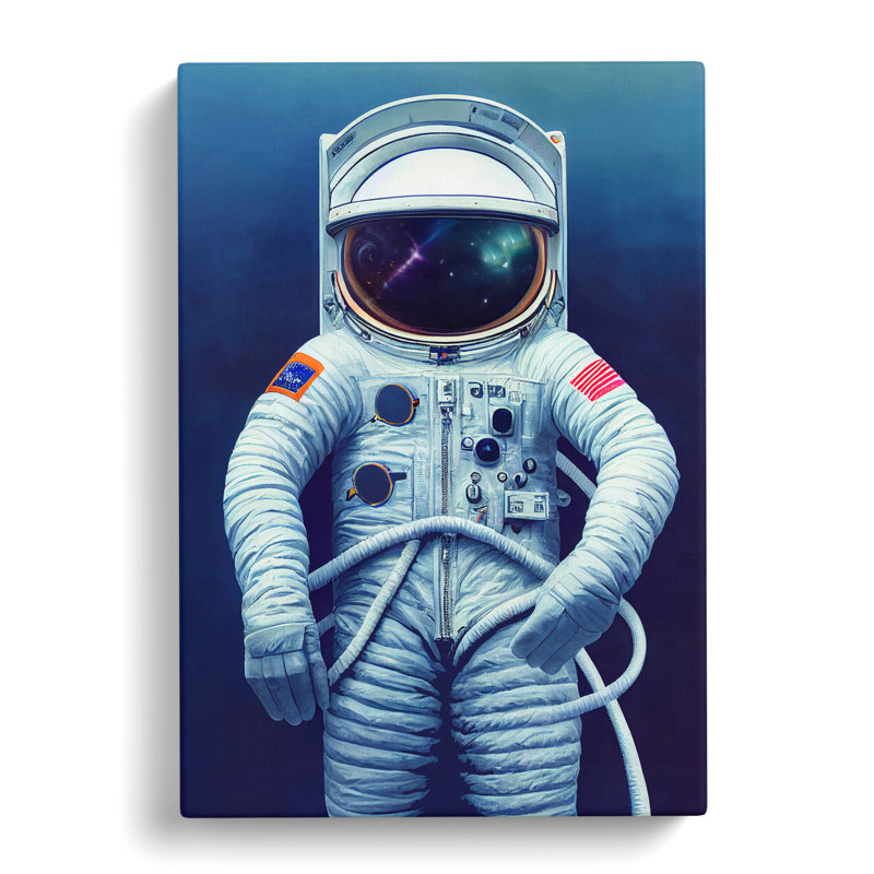 Unreal Astronaut - Wall Art, Wrapped Canvas, 50cm H x 35cm W x 3cm D, No Matte