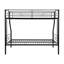 Lit superposé simple au dessus d'un lit double, aucun sommier nécessaire, grand rangement sous le lit, assemblage facile