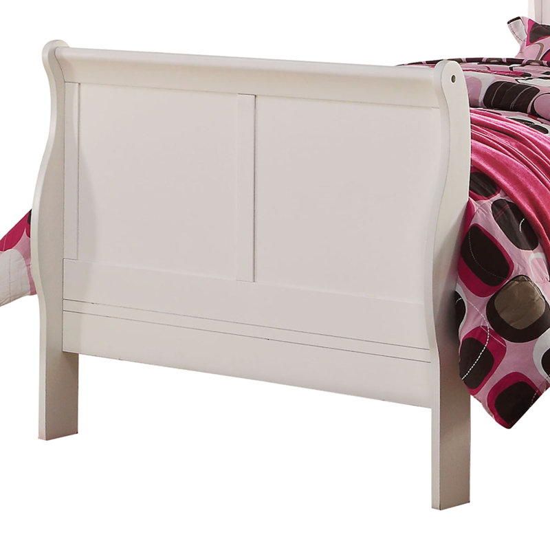White Full Sleigh Bed