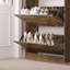 Armoire à chaussures avec 3 tiroirs rabattables, armoire à chaussures en bois cachée, armoire de rangement à chaussures autoportante pour le vestibule-2099386999