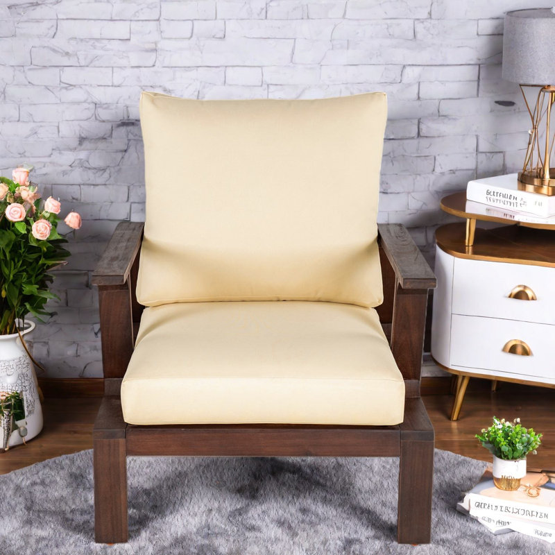 Chaise d'appoint en bois durable, structure en acacia, style extérieur moderne