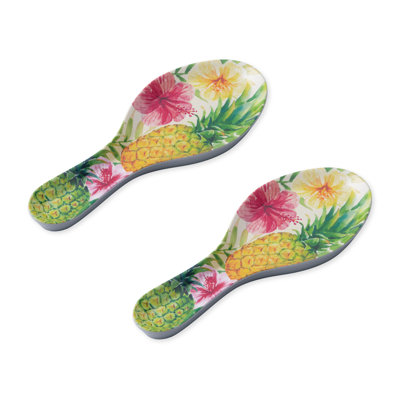 2-Piece Bamboo Pineapple Spoon Rest