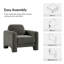 Fauteuil incurvé moderne en chenille 36 po Werts-1186758899