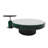 Modern White Stone & Wood Coffee Table Set - Round Coffee Table with Side Table for Living Room