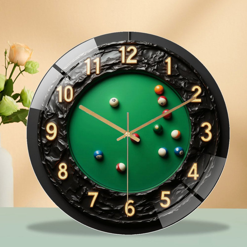 Horloge murale en verre 12 po