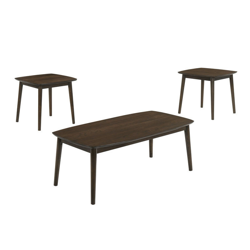 Ensemble de tables basses 3 pièces Maggie, Noyer foncé