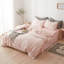 Ensemble de housse de couette en coton délavé à carreaux-1126550252-1079322550