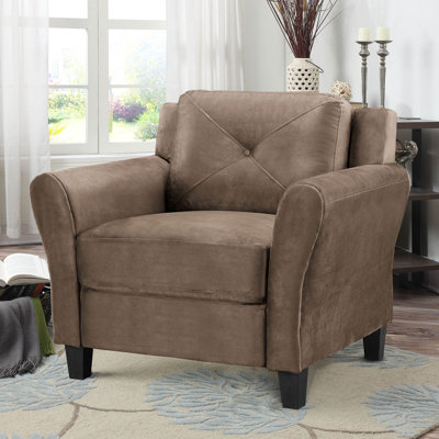 Fauteuil capitonné à accoudoirs à accoudoirs ronds de 33,9 po Ibiza