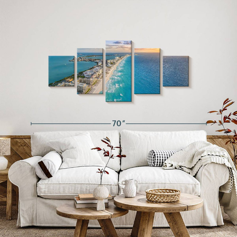 Cancun Hotels, 24" H x 55" W