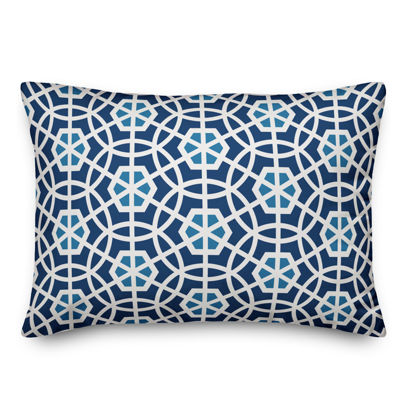  Coussin Geo, Bleu / blanc